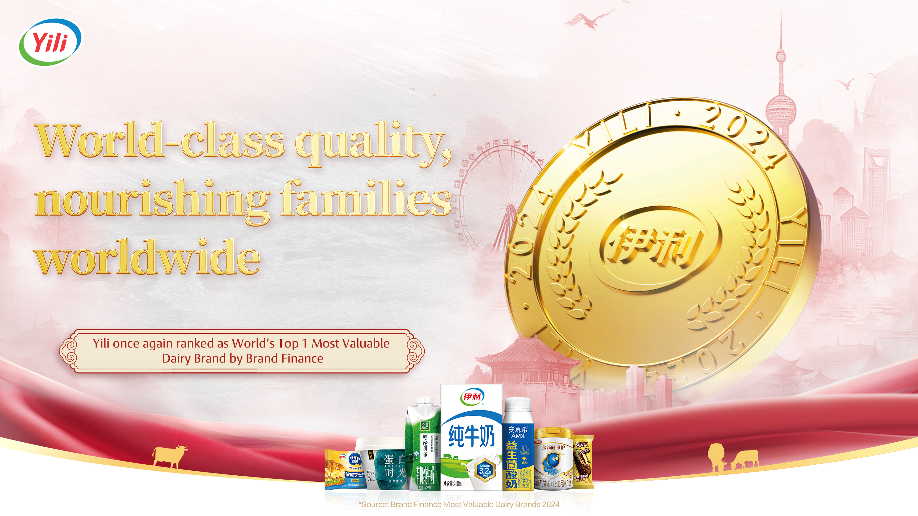 Brand Finance Confirms Yili’s Position as World’s Most Valuable Dairy Brand for Fifth Consecutive Year - Yili
